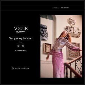 $4690 New Temperley London Flutter Sleeve Mirela Midi Runway Dress.